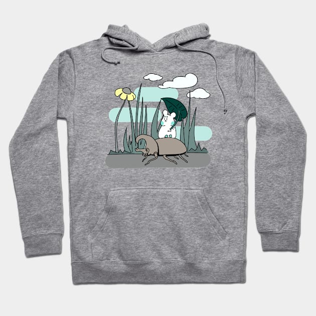 Pufipufi and the beetle Hoodie by pufipufi